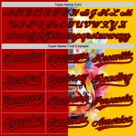 Maglia da baseball personalizzata, chitarra musicale rossa e nera, acquerello autentico, modello di design 3D giallo festival Maglia da baseball personalizzata, chitarra musicale rossa e nera, acquerello autentico, modello di design 3D giallo festival