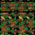 Maglia da baseball Hawaii Tiger nera con motivo 3D tropicale, design autentico e oro antico personalizzato Maglia da baseball Hawaii Tiger nera con motivo 3D tropicale, design autentico e oro antico personalizzato