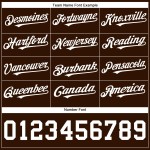 Maglia da baseball bianca marrone autentica personalizzata Maglia da baseball bianca marrone autentica personalizzata