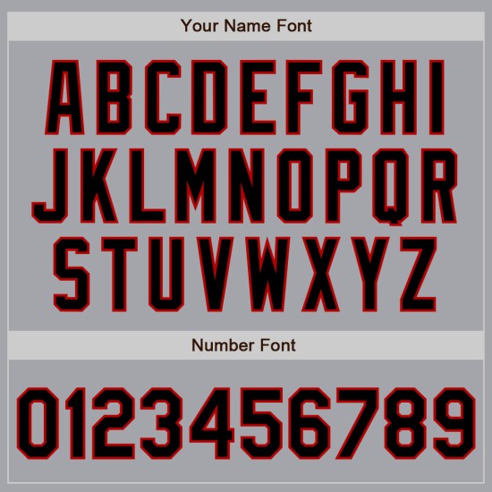 Maglia da baseball autentica, grigia, raglan, nera e rossa, maniche personalizzate Maglia da baseball autentica, grigia, raglan, nera e rossa, maniche personalizzate