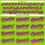 Maglia autentica da baseball blu navy, verde, rosa e neon, personalizzata a righe Maglia autentica da baseball blu navy, verde, rosa e neon, personalizzata a righe