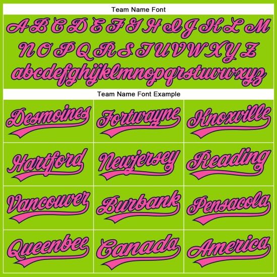 Maglia autentica da baseball blu navy, verde, rosa e neon, personalizzata a righe Maglia autentica da baseball blu navy, verde, rosa e neon, personalizzata a righe