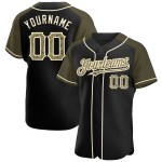 Maglia da baseball personalizzata autentica mimetica raglan con maniche nere, colore oliva-crema Maglia da baseball personalizzata autentica mimetica raglan con maniche nere, colore oliva-crema