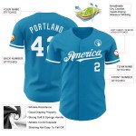 Maglia da baseball blu autentica personalizzata della Pantera Bianca Maglia da baseball blu autentica personalizzata della Pantera Bianca
