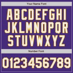 Maglia da baseball autentica viola personalizzata bianco-oro Maglia da baseball autentica viola personalizzata bianco-oro