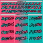 Maglia da baseball sfumata rosa-nera autentica neon personalizzata moda acquamarina Maglia da baseball sfumata rosa-nera autentica neon personalizzata moda acquamarina