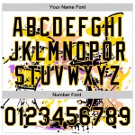 Maglia da baseball con motivo astratto 3D Splash, design personalizzato, batteria, festival, nera e gialla, bianca Maglia da baseball con motivo astratto 3D Splash, design personalizzato, batteria, festival, nera e gialla, bianca