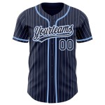 Maglia da baseball leggera a righe blu navy personalizzata bianca autentica Maglia da baseball leggera a righe blu navy personalizzata bianca autentica
