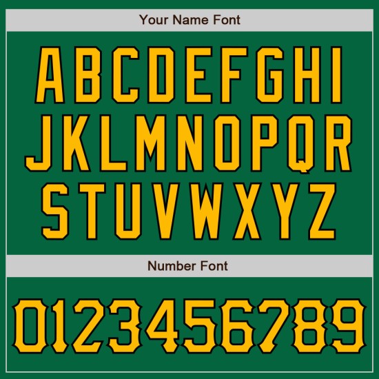 Maglia da baseball personalizzata Green Kelly autentica oro-nera Maglia da baseball personalizzata Green Kelly autentica oro-nera