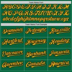 Maglia da baseball personalizzata Green Kelly autentica oro-nera Maglia da baseball personalizzata Green Kelly autentica oro-nera