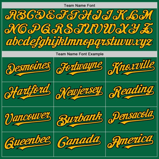 Maglia da baseball personalizzata Green Kelly autentica oro-nera Maglia da baseball personalizzata Green Kelly autentica oro-nera