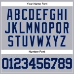 Maglia da baseball autentica blu grigia personalizzata blu navy-chiaro Maglia da baseball autentica blu grigia personalizzata blu navy-chiaro