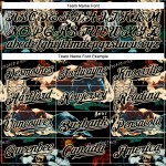 Maglia da baseball personalizzata con teschio 3D, motivo tropicale, in crema e autentica pianta. Maglia da baseball personalizzata con teschio 3D, motivo tropicale, in crema e autentica pianta.