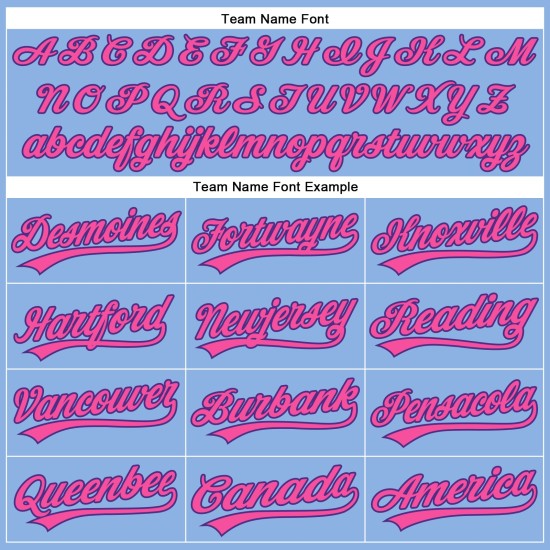 Maglia da baseball viola a righe blu chiaro personalizzata rosa autentica Maglia da baseball viola a righe blu chiaro personalizzata rosa autentica