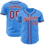 Maglia da baseball elettrica personalizzata, autentica, cremisi-bianca, blu Maglia da baseball elettrica personalizzata, autentica, cremisi-bianca, blu
