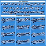 Maglia da baseball autentica personalizzata blu navy-bianca elettrica Maglia da baseball autentica personalizzata blu navy-bianca elettrica