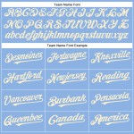 Maglia da baseball personalizzata, blu crema, autentica Maglia da baseball personalizzata, blu crema, autentica