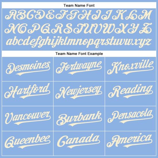 Maglia da baseball personalizzata, blu crema, autentica Maglia da baseball personalizzata, blu crema, autentica
