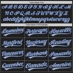 Maglia da baseball personalizzata autentica nera con righe grigie e blu navy Maglia da baseball personalizzata autentica nera con righe grigie e blu navy