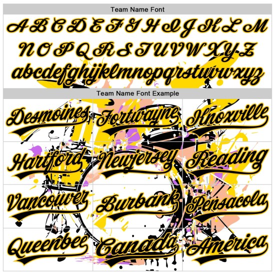 Maglia da baseball con motivo astratto 3D Splash, design personalizzato, batteria, festival, nera e gialla, bianca Maglia da baseball con motivo astratto 3D Splash, design personalizzato, batteria, festival, nera e gialla, bianca