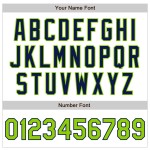 Maglia da baseball autentica, personalizzata, con maniche neon, colore verde-blu, raglan bianco Maglia da baseball autentica, personalizzata, con maniche neon, colore verde-blu, raglan bianco
