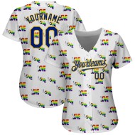 Maglia personalizzata LGBT Pride Baseball 3D autentica per il mese dell'arcobaleno dell'amore Maglia personalizzata LGBT Pride Baseball 3D autentica per il mese dell'arcobaleno dell'amore