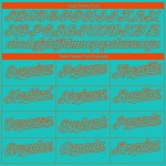 Maglia da baseball personalizzata 3D arancione sfumata Miami Fashion Edition autentica Aqua City Maglia da baseball personalizzata 3D arancione sfumata Miami Fashion Edition autentica Aqua City