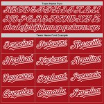 Maglia da baseball autentica con maniche raglan personalizzata, bianca e rossa Maglia da baseball autentica con maniche raglan personalizzata, bianca e rossa
