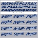 Maglia da baseball autentica blu grigia personalizzata blu navy-chiaro Maglia da baseball autentica blu grigia personalizzata blu navy-chiaro